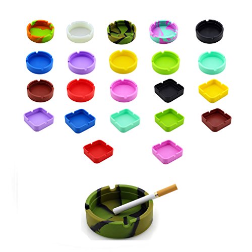 Fashion My Day Creative Environmental Camoue Silicone Ashtray Green Camo