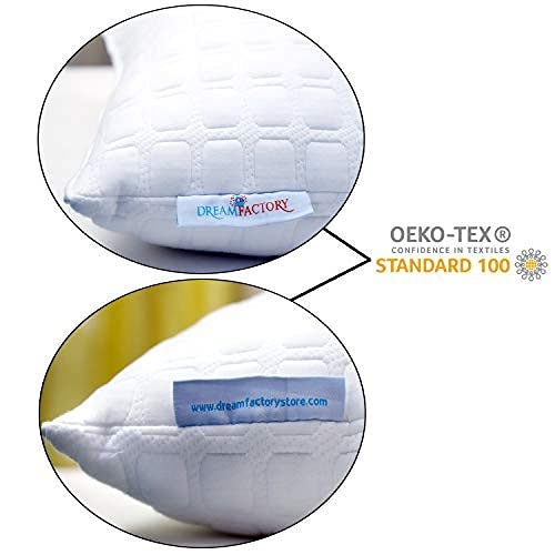 PINDIA Dreamfactory 400 GSM Knitted Fabric Single Soft Fluffy Sleeping Pillow (17 x 27) -2 Count