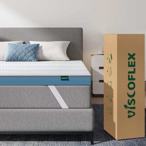 3 Inch Mattress Topper Twin XL with Blue Cover