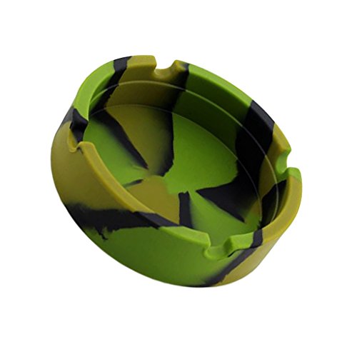 Fashion My Day Creative Environmental Camoue Silicone Ashtray Green Camo