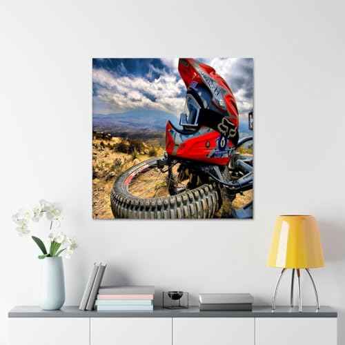 GADGETS WRAP Canvas Gallery Wrap Framed for Home Office Studio Living Room Decoration (17x17inch) - Motocross 83