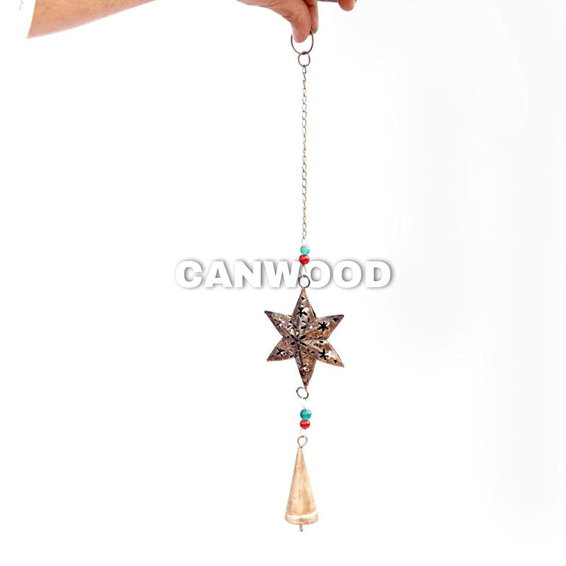 Canwood Star Hanging Wind Chimes for Home Positive Energy/Wind Chimes Church Home Yard Garden Hanging Decor