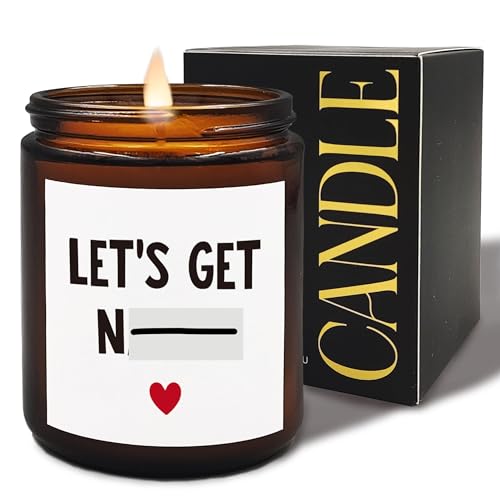 XUISWELL Let's Get Na**d Funny Scented Candles for Women Men Boyfriend, Funny for Boyfriend Girlfriend Husband Wife Him Her, Funny Bridal Shower Gifts