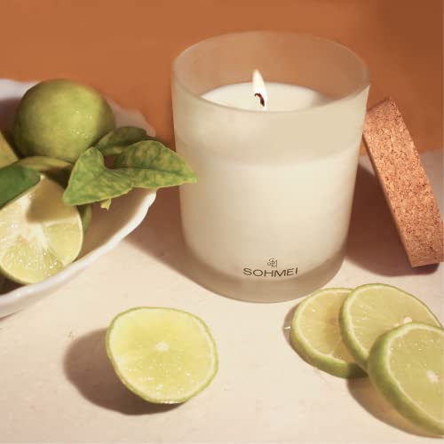 SOHMEI | Lemon Squeeze | Coconut Wax Scented Candles | Lemon, Lime, Muguet (200 g)