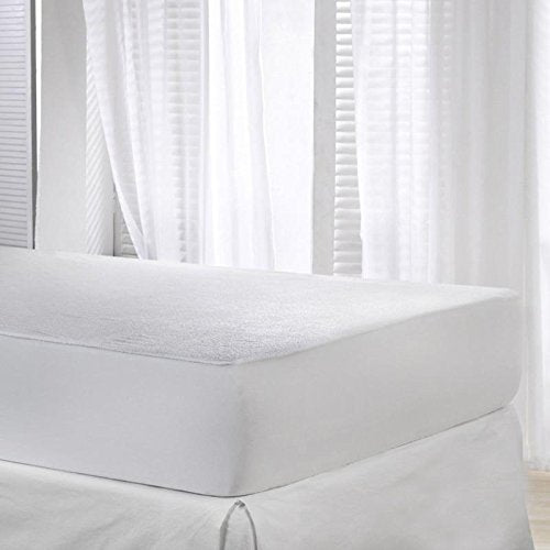 Jaipur Linen Double Bed Microfibre Mattress Padding/Topper with Waterproof and DustProof Mattress Cover/Mattress Protector for 5 Star Hotel Feel- White-72 Inch X 75 Inch