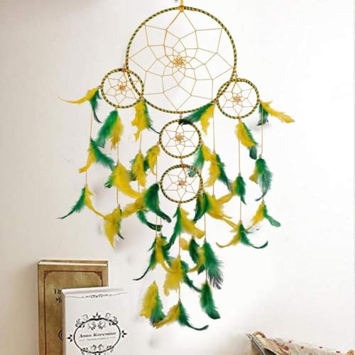 Feather Dream Cache Wall Hanging Art for Bedrooms Office Balcony Garden Home