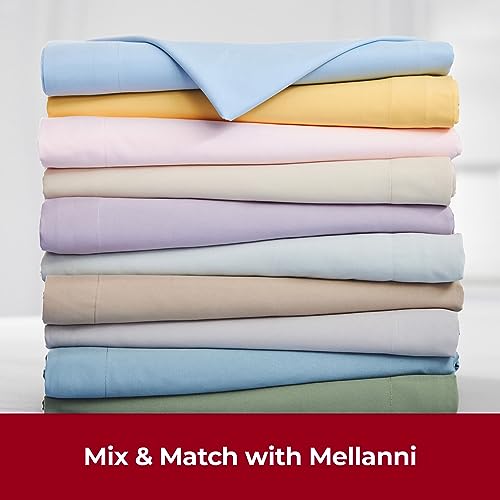 Mellanni Twin XL Size Flat Sheet - Iconic Collection Bedding Sheets - Hotel Luxury, Extra Soft, Cooling Sheet- Wrinkle, Fade, Stain Resistant - 1 Flat Sheet Only (Twin XL, Light Gray)