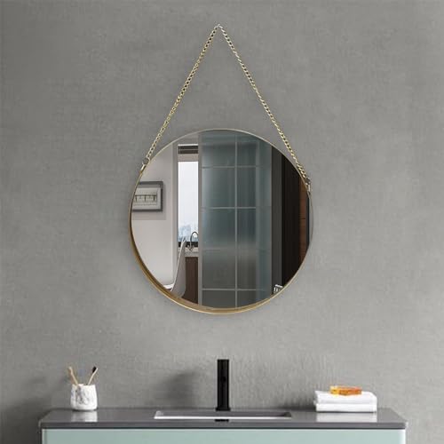 ATORSE® Wall Mirror Round Nordic Style Bathroom Mirror for Bedroom Apartment Gallery