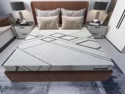 LAYLUXURY "ResilientRest HR EliteLux Mattress 4 inch Single High Resilience (HR) Foam Mattress (L x W: 72 inch x 30 inch)