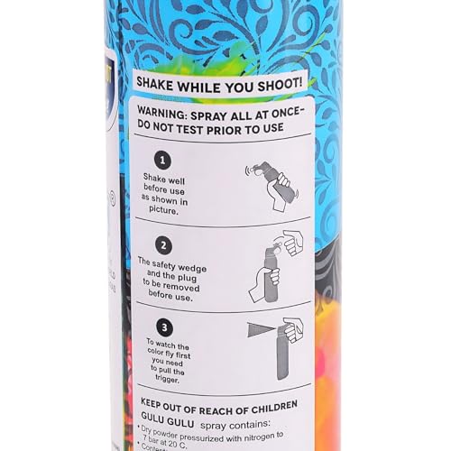 Desi Festival® - Gulal Powder Bottle with Sprinkler Cap |5 Pack - Red, Yellow, Blue, Green, Red| 90gm Gulal- each Bottle| Non- Toxic , Skin Friendly, Organic colored Powder|Holi Celebration