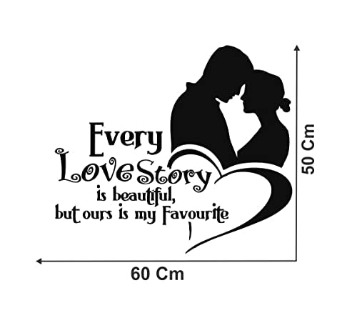 Decor Kraft Every Love Story is Beautiful Wall Sticker & Decal,Size- 50 Cm X 34 Cm,Religious