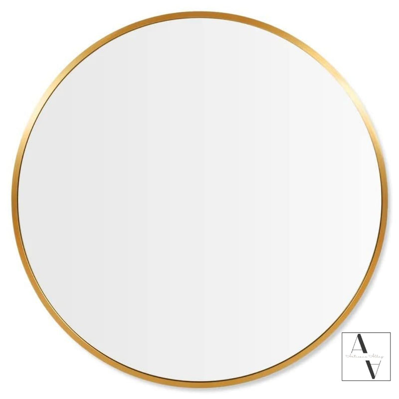 Craft2lance Metal Wall Mirror for Home Office Living Room Bedroom Wash Basin Bathroom (Gold)(24")