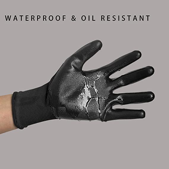 ETSHandPro Multipurpose Nylon Latex Coated Firm Grip Industrial Safety Work Cut Resistant Gloves (Free Size, 2)(pack of)