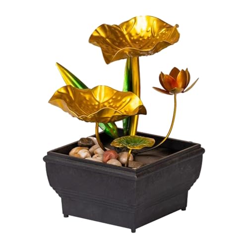 ATORSE® Tabletop Water Fountain Indoor Decor Chinese Gifts Zen Garden Water Fountain Style C