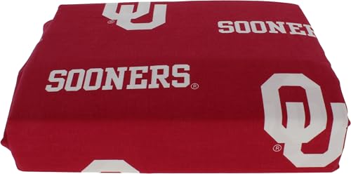 College Covers Oklahoma Sooners Printed Sheet Set - Full - Solid