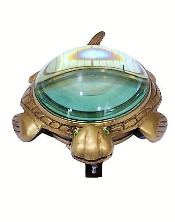 Brass Tortoise Clock Paper Weight Wall Hanging Fengshui (Size 6 Inches) Gola International