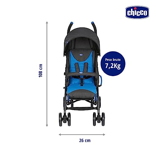 Chicco Echo Stroller with Bumper Bar, Pram for 0 to 5 years New Born / Baby / Toddler / Kid (Boy,Girl), Fully Reclining Backrest with 4 Positions, Adjustable Leg Rest, Compact Umbrella Fold with Easy to Carry Handle, 5-Point Safety Harness, Large Canopy w