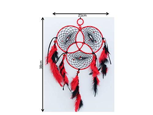 Daedal Dream Catcher- Reuleaux Triangle(Red and Black) DDC32 (Dimensions 38cm L X 21cm W X 1cm D)