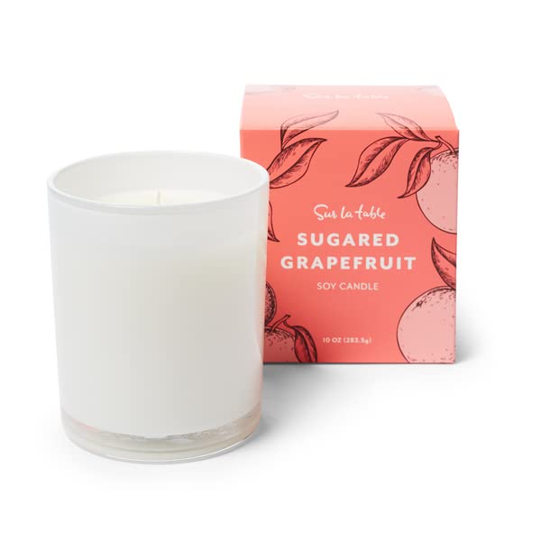 Sur La Table Sugared Grapefruit Candle, White