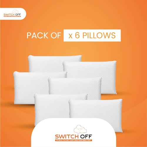 Switch-off Smart Adjustable Memory Plain Pillow,Discover The Perfect Pillow for Your Best Night's Sleep (17X27Inch) (Pack of 4)