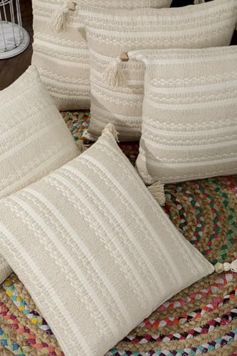 ANWYN pack of 5 100% Cotton handloom cushion covers