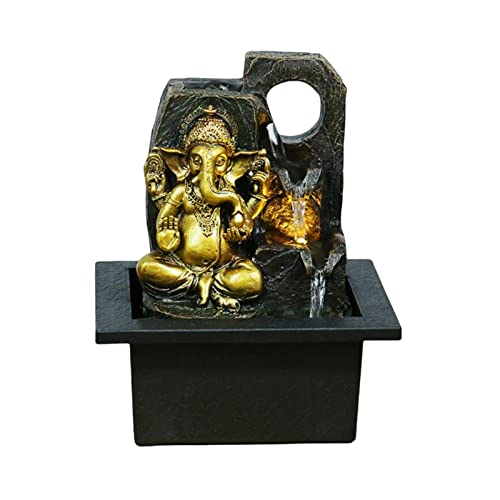 BNF Ganesha Statues Indoor Tabletop Fountain Collectibles Decorative Gift 16.5cmx13cmx21cm