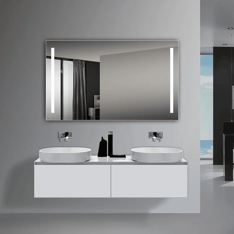 ARTESSA LED Rectangular LED Mirror for Bathroom with 3-Colour LED, Antifog (60 x 76 CM)