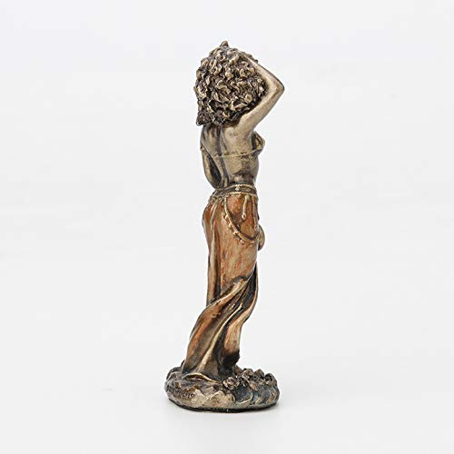 Veronese Design 3 1/2 Inch Oshun Santeria Orisha Goddess of Love, Beauty and Marriage Cast Resin Hand Painted Antique Bronze Finish Statue Home Decor