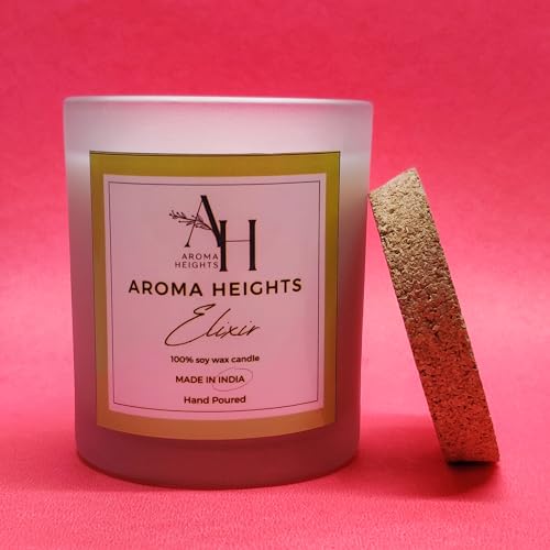 Aroma Heights Lemongrass Scented Candle | White Jar | 100% Soy Wax Candle for Home Decor & Aromatherapy | 160 GMS | Burn Time Upto 70 Hours | Best Fragrance Candle for Gifting