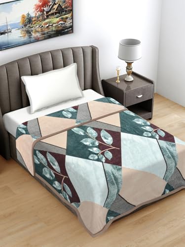 FABINALIV Multicolor Geometric 230 GSM Ultra Soft Single Bed AC Blanket (FLSBK-1005-Multi)