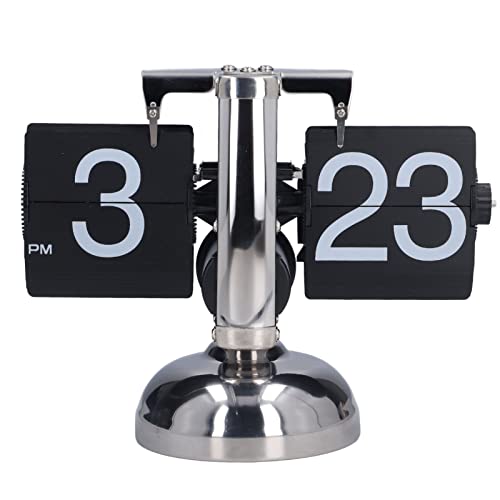 Flip Clock, Convenient Time Adjustment Cold Heat Resistant Flip Desk Clock Unique Fashionable for Office for Home Decoration for Gifts