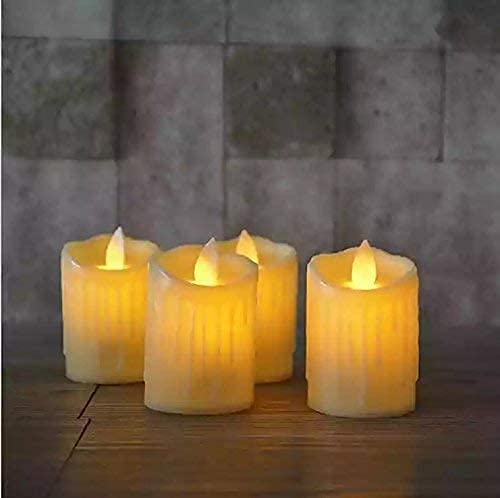 Veecraft Dancing Flame Battery Operated LED Candle, Tealight Diya, Warm White Tea Light Candles for Home Decoration Wall Lighting Decoration (Dancing Flame) (Pack of 9)