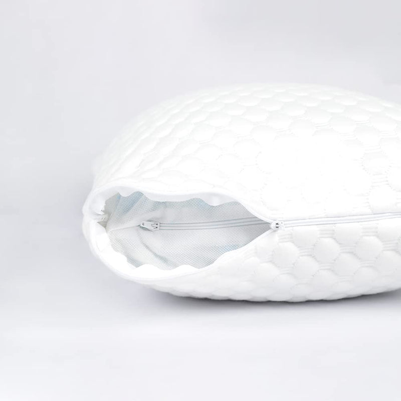 Springwel Tru Cloud Shredded Foam Pillow with Machine Washable Knitted Fabric Cover (White,43 * 68.6)