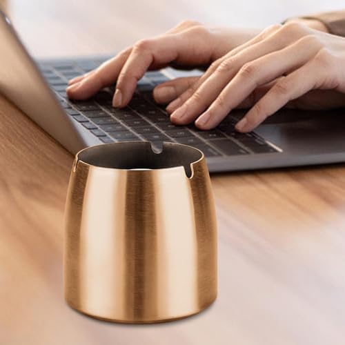 Tapered Ash Holder Portable Stainless Steel Ashtray for Villas Outdoor Patio rose gold|Home & Garden|1 Stainless steel ashtray