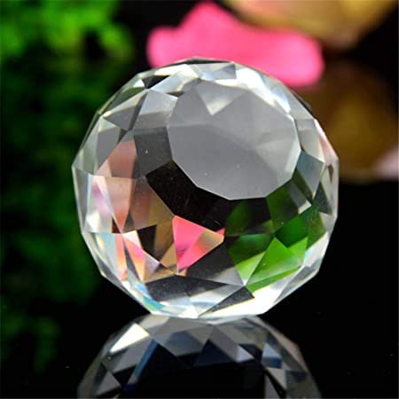 Adipurusha Feng Shui Clear Crystal Ball Sun Catcher (40 MM, Clear) Window Hanging Ball for Good Luck & Prosperity