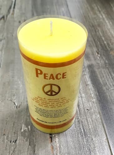 Chakra Candle, Lavender,Chamomile Aroma, Healing & Peace Candle 6" x 3", Stress Reduction, Mood Enhancement, Relaxation and Meditation, Aromatherapy for Calming Children, Diwali Gift