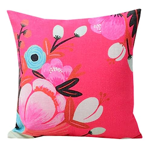 CIDIZY Velvet Floral Printed Cushion Covers, 16x16 Inch, Multicolor, Set of 5