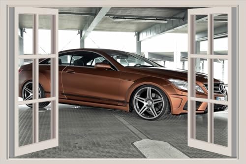 JVERF - JZZA16652 Mercedes Benz| Self-Adhesive Open Window Wall Sticker