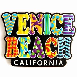 (3 9/18) Venice Beach Spellout Laser Magnet 47103