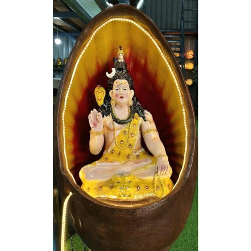 Shawshank 52 Inch Bhagwan Shiv Water Fountain with Stand for Indoo Garden Home Decor Shivling Water Fountain