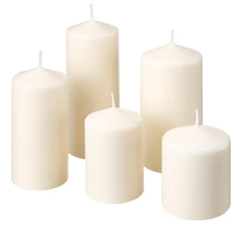 Ikea FENOMEN: Set of 5 Unscented Block Candles (103.779.45)