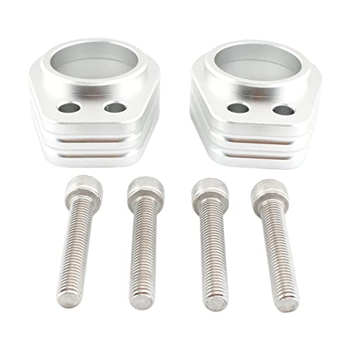ATORSE Handlebar Riser 19.5Mm Sturdy Compatible with Kawa- Saki Zzr 1200 Fashionable Compact | 2 Clamps 4 Screws