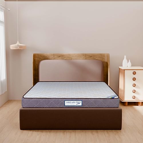 Dream PRO Spring Mattress | 5 Years Warranty | Mattress Double Bed, Elevate Pocket Spring with Memory Foam, 6-Inch Bed Mattress, Mattress Queen Size (76x60x5.9 Inches, Medium Soft & Bouncy, Cream)