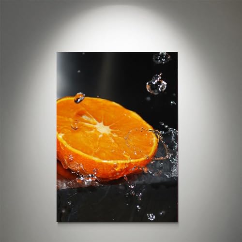 GADGETS WRAP Canvas Gallery Wrap Framed for Home Office Studio Living Room Decoration (11x17inch) - Orange Slice