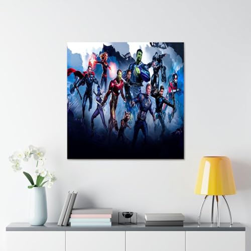 GADGETS WRAP Canvas Gallery Wrap Framed for Home Office Studio Living Room Decoration (17x17inch) - Avengers End Game Team9