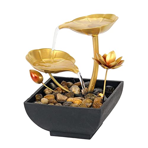 CALANDIS® 2 Tiers Tabletop Fountain Tabletop Waterfall Cascading for Office Decoration Flower'