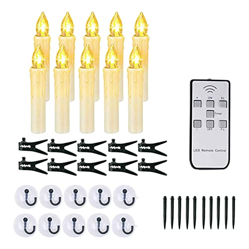 ATORSE® 10 Pieces Led Candles Battery Operated Candle Lights for Window Ground Party