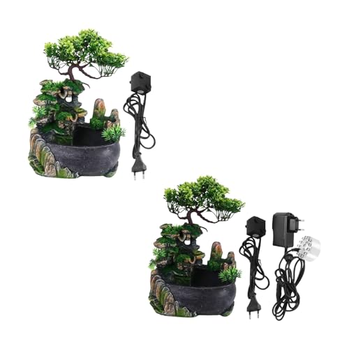 ATORSE® Tabletop Fountain Art Crafts Rockery Sculpture for Living Room Tea Room Desk