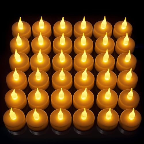 Buy for Happiness Decor Tealight Mini LED Candles | LED Tealight Candle | Ultra Bright Amber Yellow Light Flameless & Smokeless Candles (Set of 120 pcs) Made in India