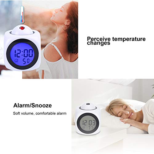 Snooze Alarm Clock, Time Broadcast Clock, Complete Functions for Students Essential Office Workers Home